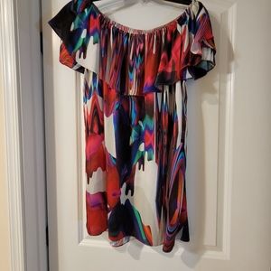 Askari off shoulders dress multi color size M